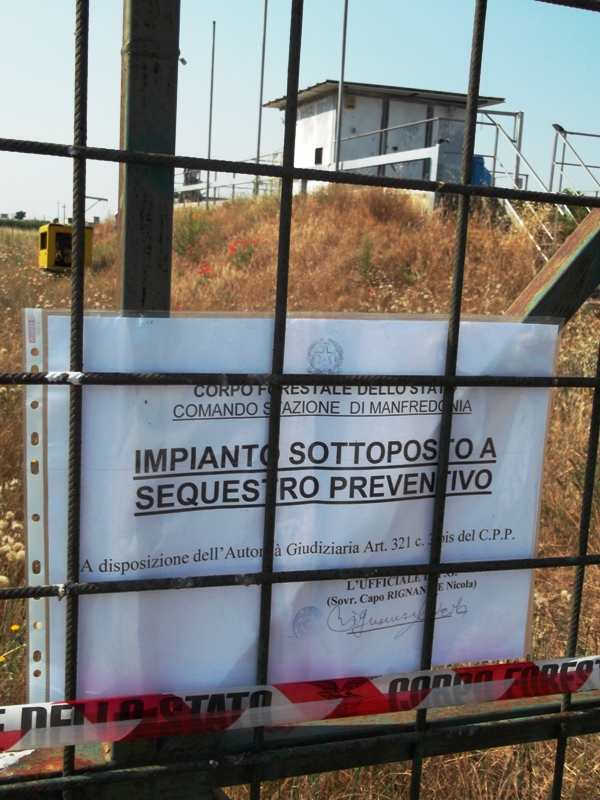 sequestro preventivo depuratore Scalo Saraceni