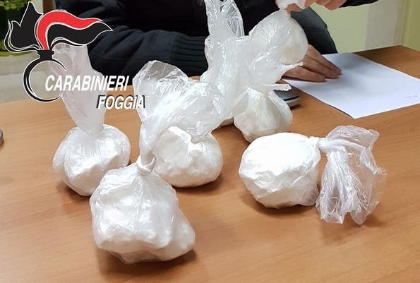 Droga,smacco alla criminalità organizzata.Sul Gargano rinvenuti 850gr di cocaina