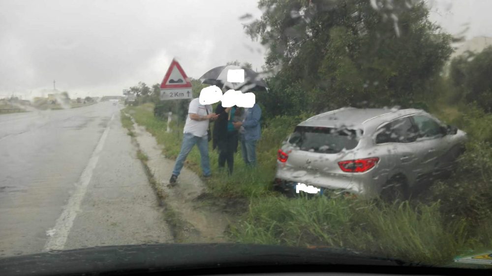 SS 89 auto fuori strada
