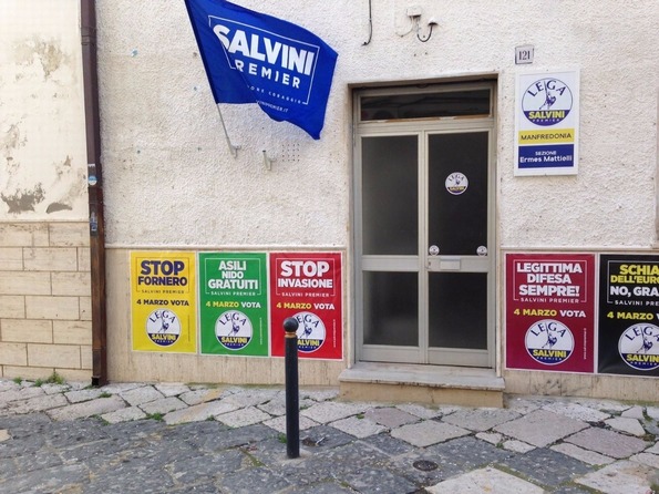 Manfredonia, atti intimidatori  contro la Lega. Splendido: "Staneremo i colpevoli"