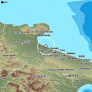 Terremoto al confine tra le province di Foggia e Bat Terremoto al confine tra le province di Foggia e Bat
