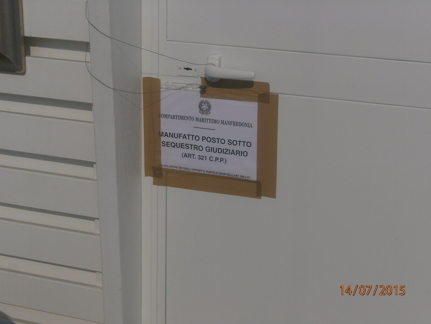 Manfredonia, sequestrato stabilimento balneare a Siponto „Sigilli a bagno e Bar