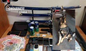 Spade giapponesi e cocaina, in cella pregiudicato di Manfredonia.