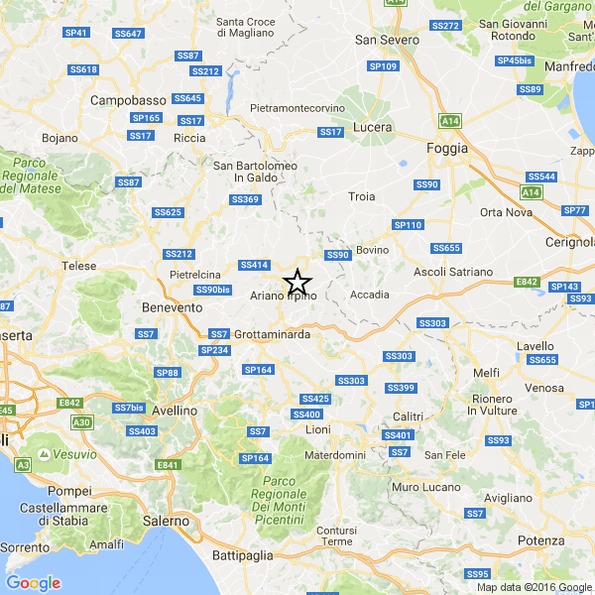 Terremoto 3.1 in Irpinia, scossa avvertita anche nel Foggiano