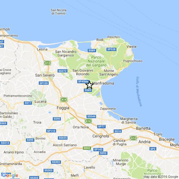 Terremoto di magnitudo 2.4 nei pressi di Manfredonia