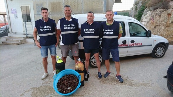 Tutela ecosistema marino, sequestrati a Vieste 50kg di datteri di mare