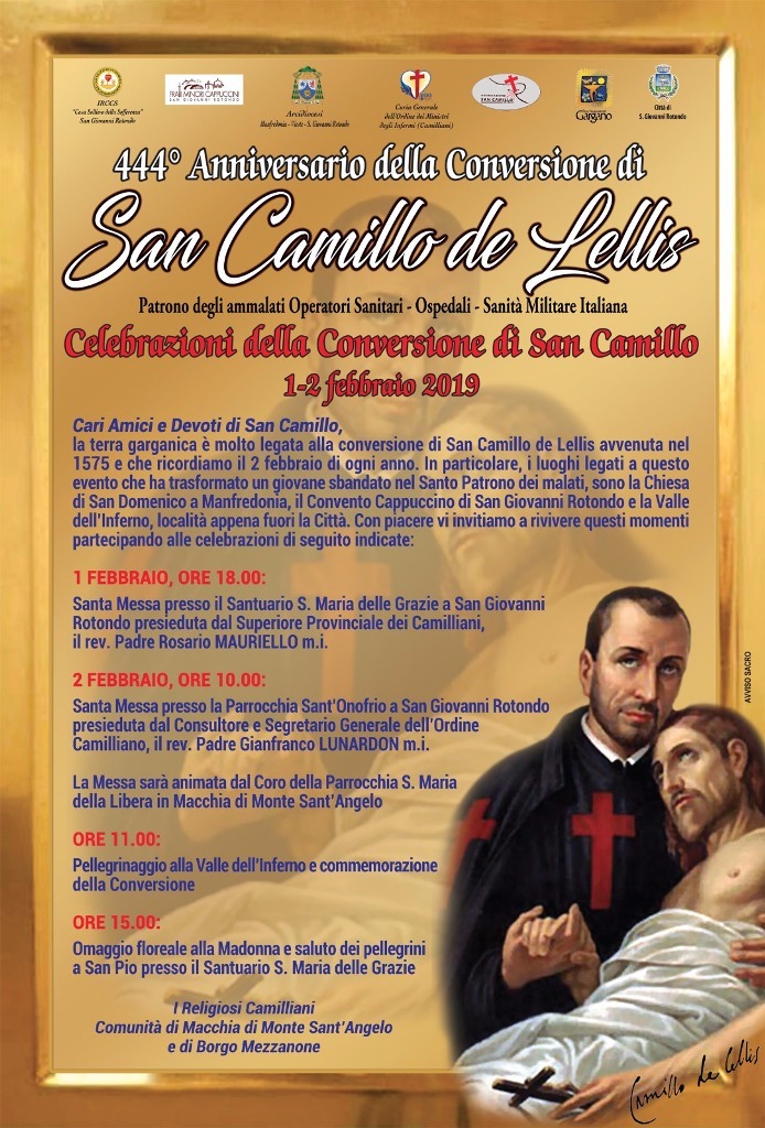 444° ANNIVERSARIO CONVERSIONE DI S. CAMILLO DE LELLIS
