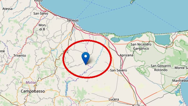Terremoto Rotello (Campobasso) e provincia di Foggia del 6 giugno 2019 „